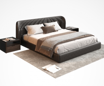 Modern Double Bed-ID:597534892