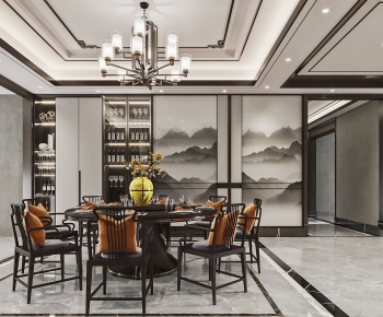 New Chinese Style Dining Room-ID:600661049