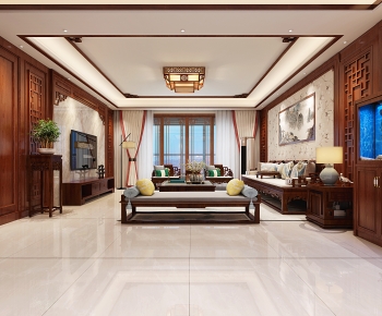 Chinese Style A Living Room-ID:193672907