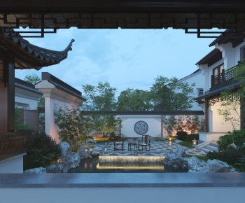 中式庭院/景观-ID:450912954