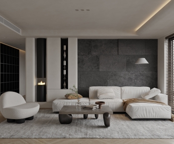 Modern Wabi-sabi Style A Living Room-ID:722335102