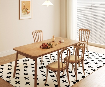 Modern French Style Dining Table And Chairs-ID:941426041