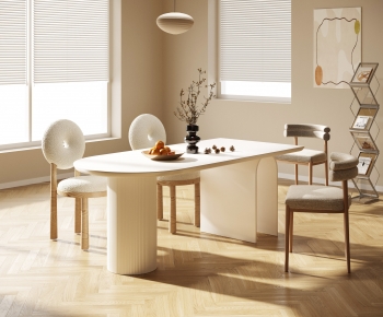 Modern French Style Dining Table And Chairs-ID:689418085