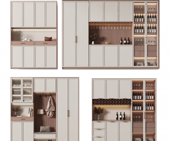Simple European Style Wine Cabinet-ID:558321953