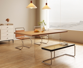 Modern French Style Dining Table And Chairs-ID:819823033