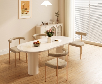 Modern French Style Dining Table And Chairs-ID:271147018