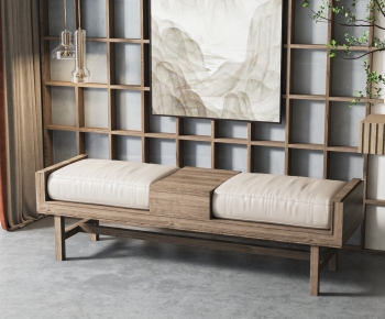 New Chinese Style A Sofa For Two-ID:307497986