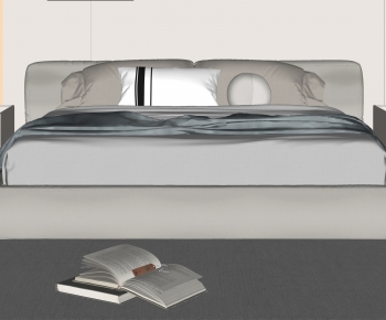 Modern Double Bed-ID:340857984