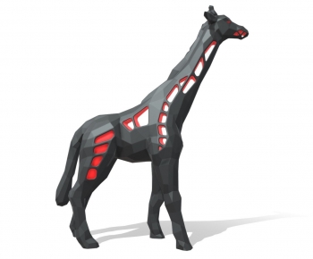 现代长颈鹿雕塑摆件-ID:341666946