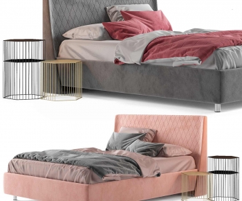Modern Double Bed-ID:787374974