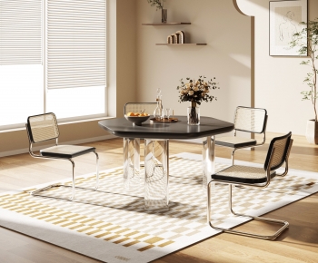 Modern French Style Dining Table And Chairs-ID:367261891