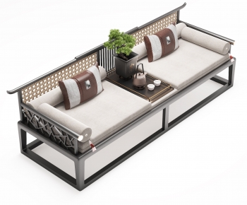新中式双人沙发，罗汉床-ID:122108948