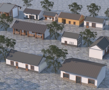 New Chinese Style Building Appearance-ID:449084047