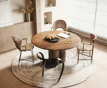 Wabi-sabi Style Dining Table And Chairs-ID:142858032
