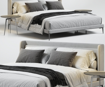 Modern Double Bed-ID:805692917