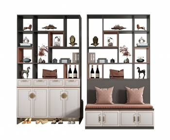 New Chinese Style Shoe Cabinet-ID:991069087