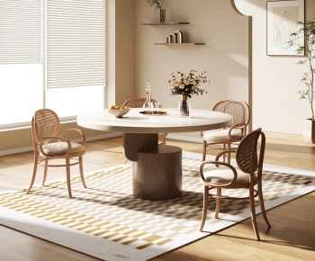 French Style Dining Table And Chairs-ID:658328068