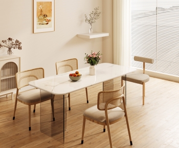 Modern French Style Dining Table And Chairs-ID:363315111