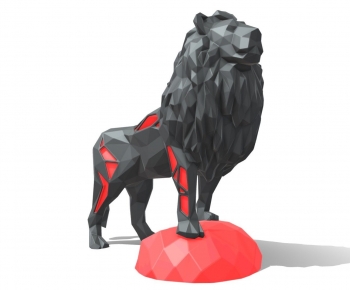 现代狮子雕塑摆件-ID:848721985