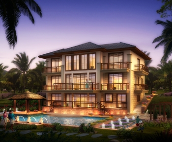 Southeast Asian Style Villa Appearance-ID:101890645