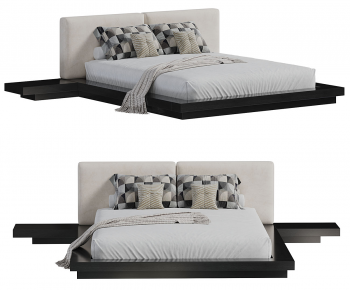 Modern Double Bed-ID:393741112