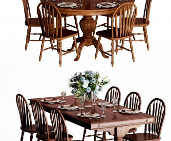 American Style Dining Table And Chairs-ID:827718026