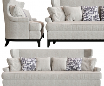American Style Three-seat Sofa-ID:352803953