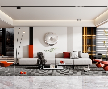 Modern A Living Room-ID:458246951