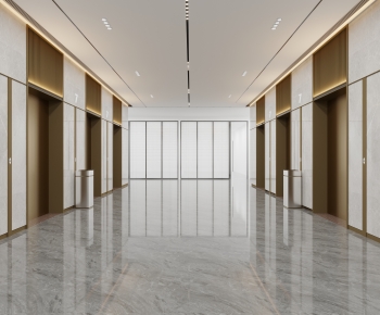 Modern Office Elevator Hall-ID:999775896