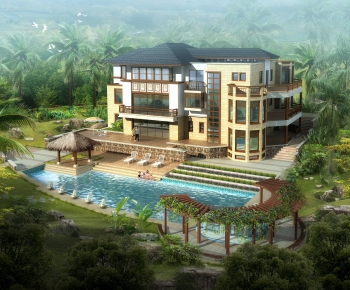 Southeast Asian Style Villa Appearance-ID:438699774