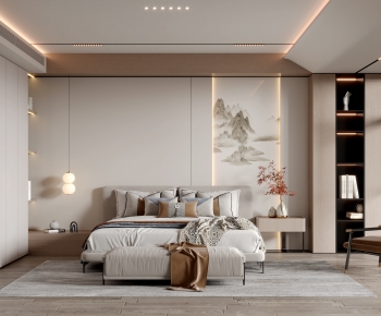 New Chinese Style Bedroom-ID:522706998