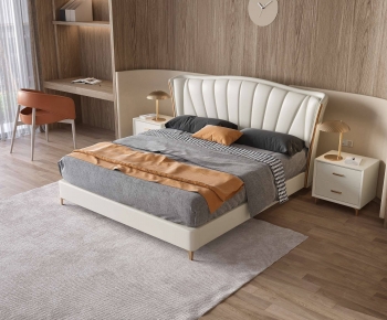 Modern Double Bed-ID:918823003