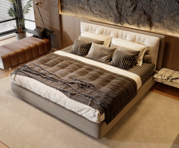 Modern Double Bed-ID:249109983
