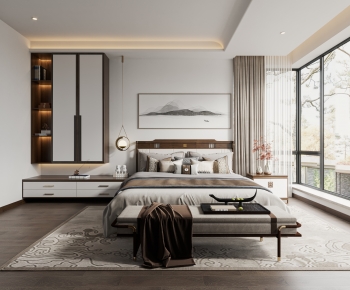 New Chinese Style Bedroom-ID:821655998