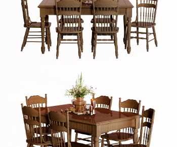 French Style Dining Table And Chairs-ID:188433897