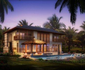 Southeast Asian Style Villa Appearance-ID:910304074