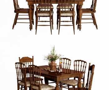 French Style Dining Table And Chairs-ID:308281905