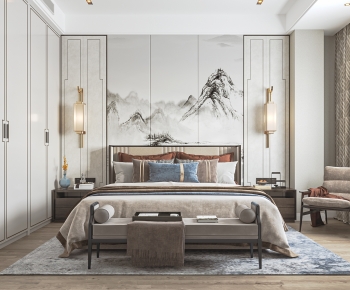 New Chinese Style Bedroom-ID:492639595