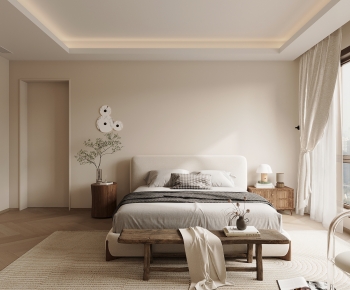 Wabi-sabi Style Bedroom-ID:250698094