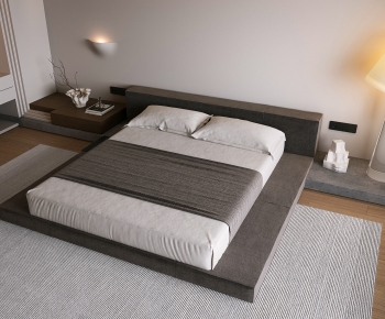 Modern Double Bed-ID:752712972