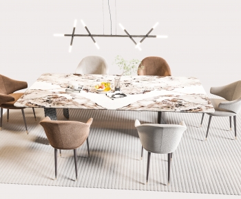 Modern Dining Table And Chairs-ID:528120043