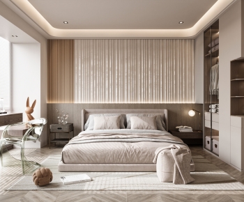 Modern Wabi-sabi Style Bedroom-ID:697885043