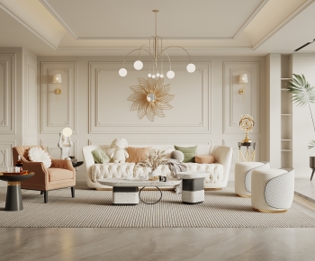Simple European Style A Living Room-ID:603403099