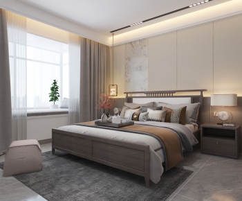 New Chinese Style Bedroom-ID:523196941