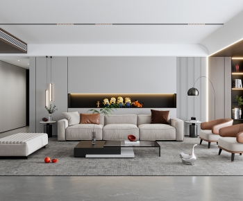 Modern A Living Room-ID:499706986