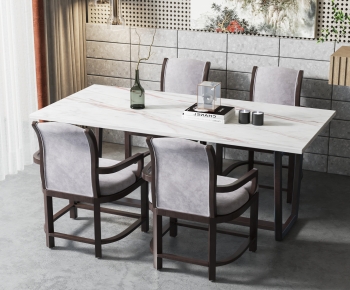 New Chinese Style Dining Table And Chairs-ID:196391118