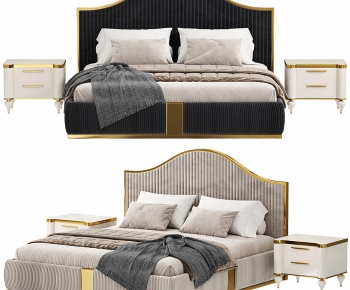 Modern Double Bed-ID:393198018