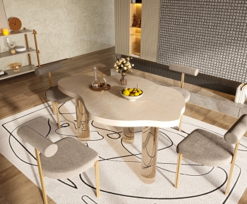 Modern Dining Table And Chairs-ID:421817069