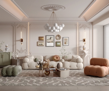 French Style A Living Room-ID:398910085