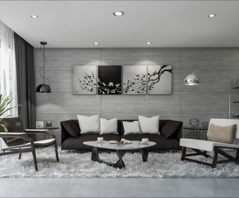 Modern A Living Room-ID:695662988